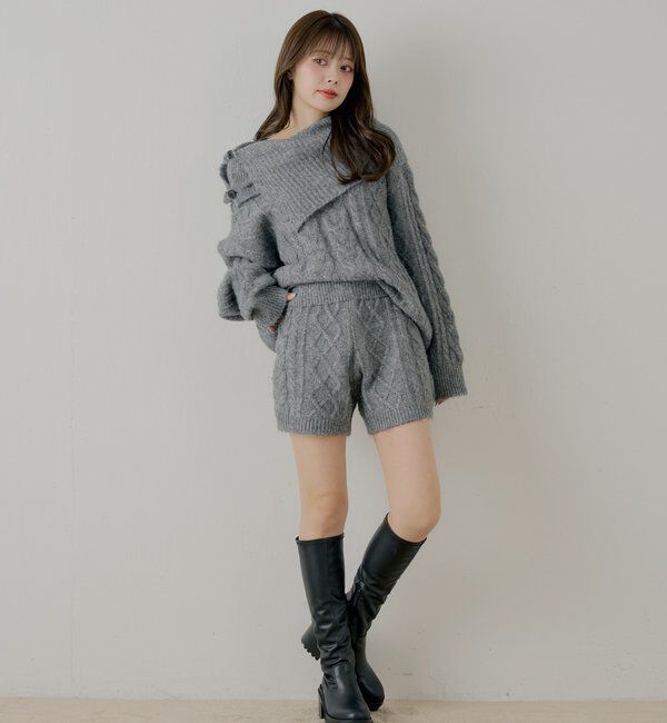  「【セットアップ対応】ケーブルショートパンツ」|チノ|