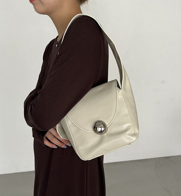 「ニュアンスボタンショルダーバッグ」|トートバッグ|