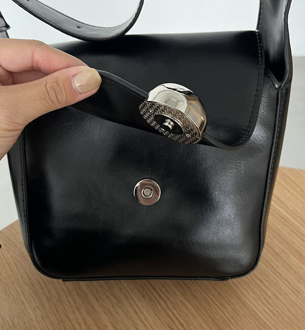  「ニュアンスボタンショルダーバッグ」|トートバッグ|