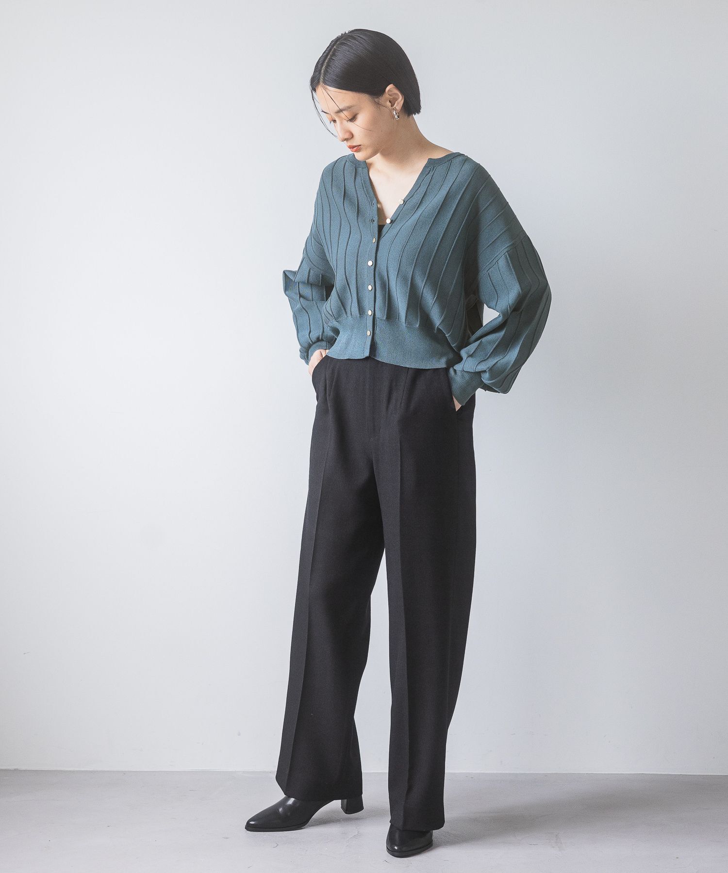 A part by 「【セットアップ対応】Wライクストレートパンツ」|スラックス|