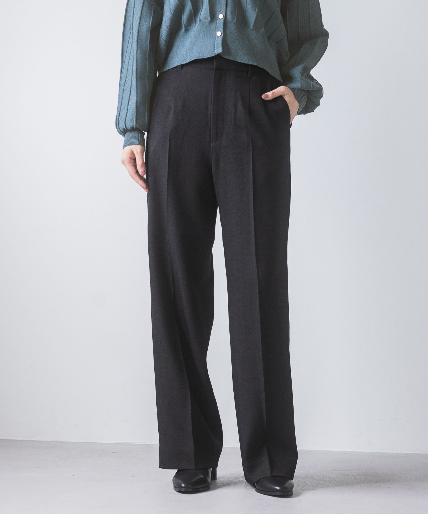 A part by 「【セットアップ対応】Wライクストレートパンツ」|スラックス|