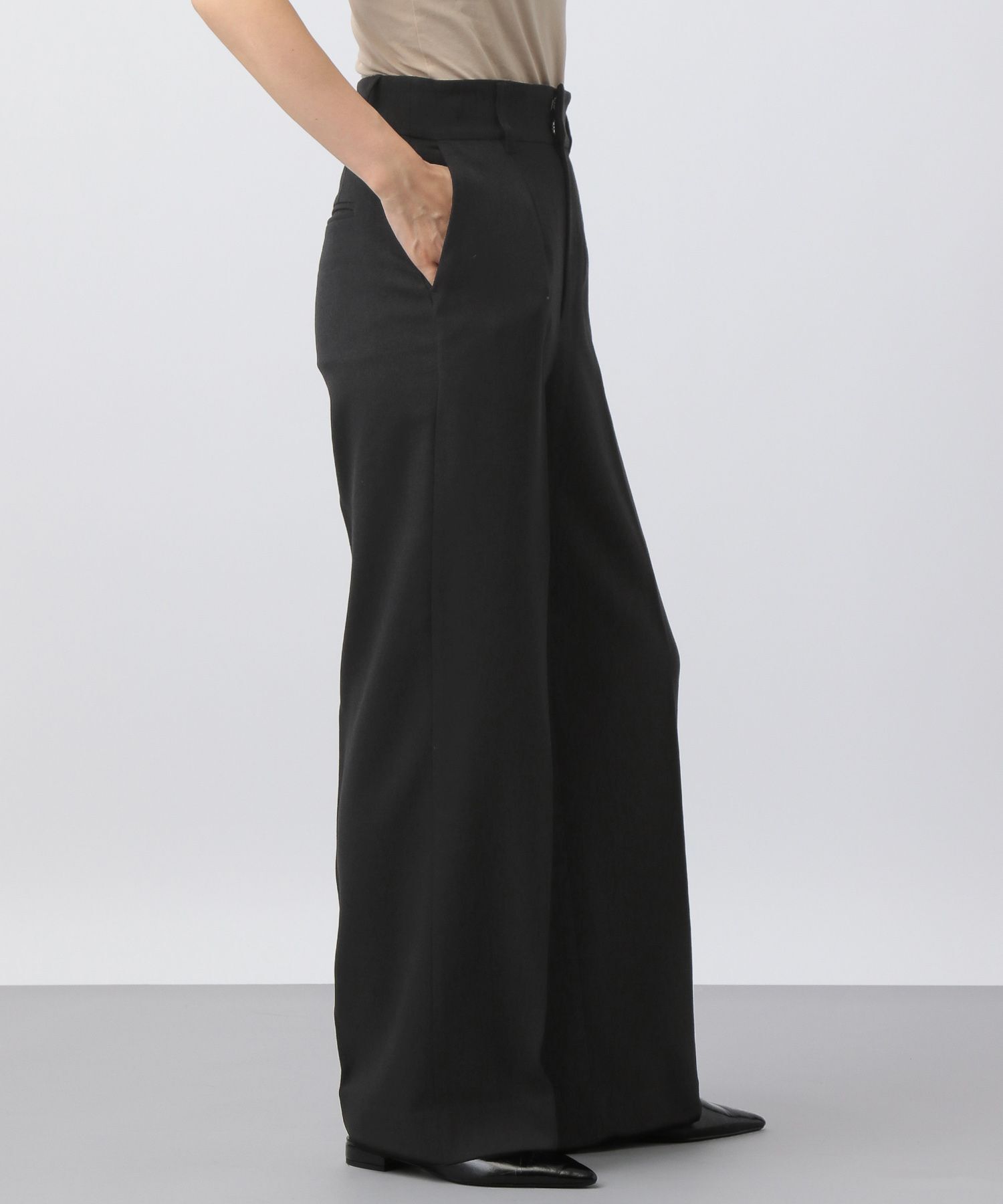 A part by 「【セットアップ対応】Wライクストレートパンツ」|スラックス|