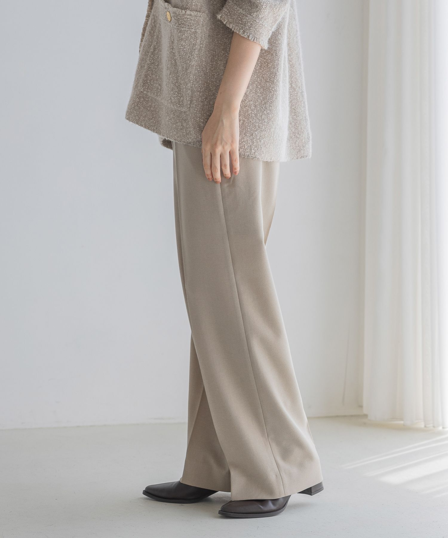 A part by 「【セットアップ対応】Wライクストレートパンツ」|スラックス|