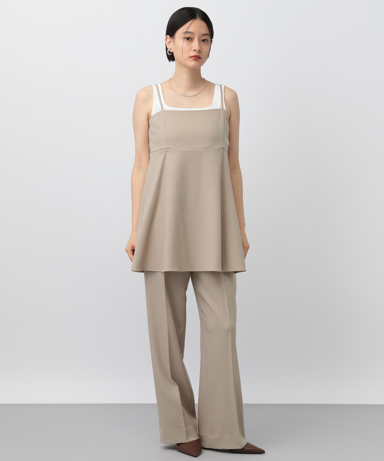 A part by 「【セットアップ対応】Wライクストレートパンツ」|スラックス|