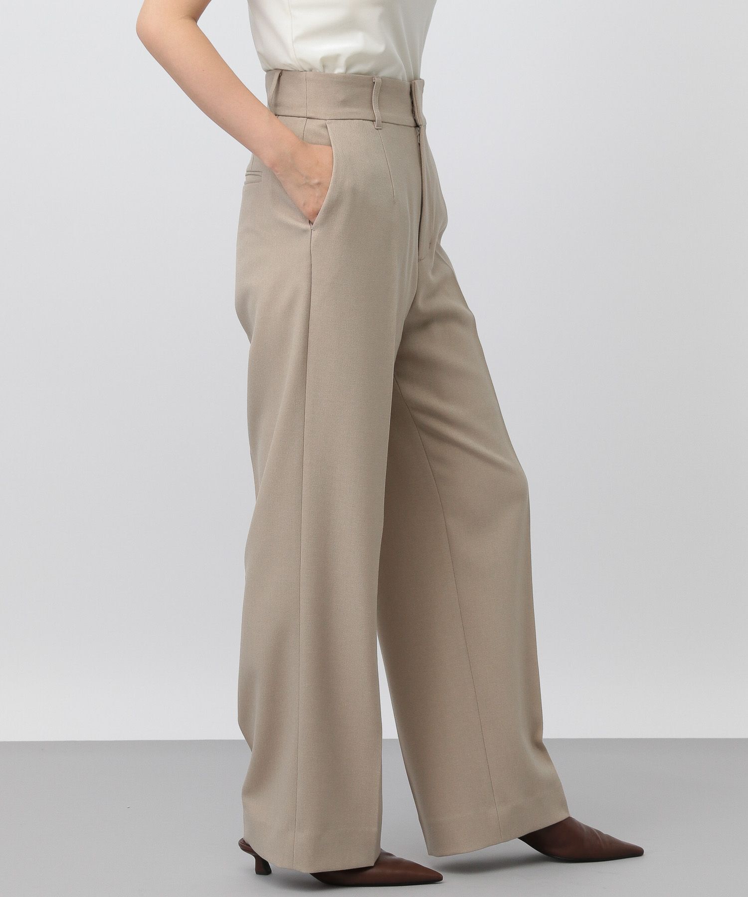 A part by 「【セットアップ対応】Wライクストレートパンツ」|スラックス|