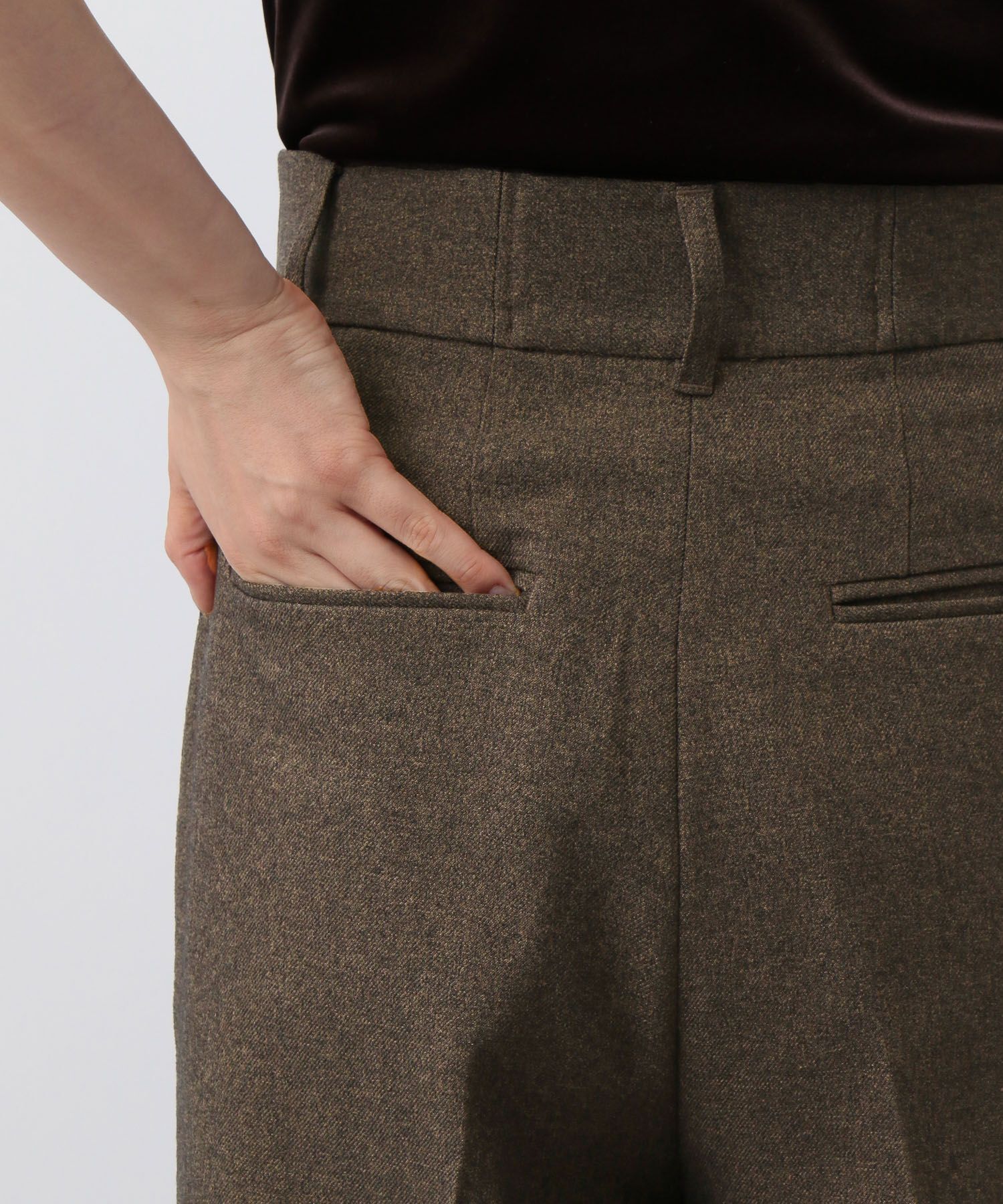 A part by 「【セットアップ対応】Wライクストレートパンツ」|スラックス|