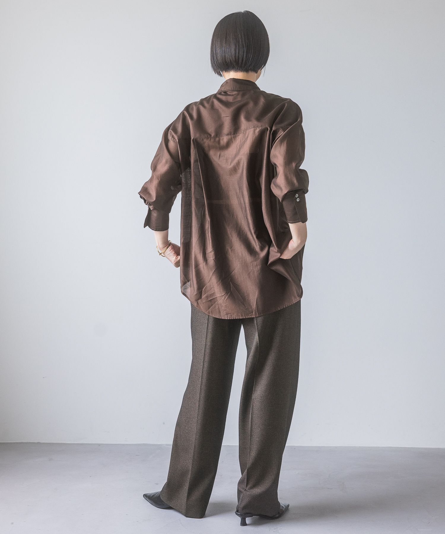 A part by 「【セットアップ対応】Wライクストレートパンツ」|スラックス|