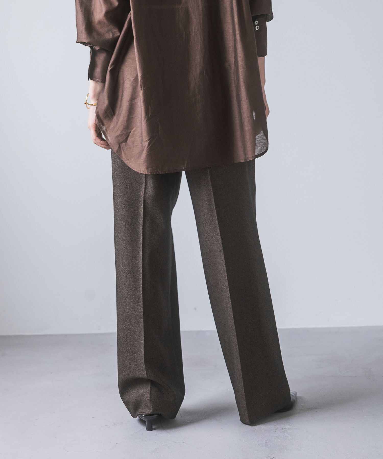 A part by 「【セットアップ対応】Wライクストレートパンツ」|スラックス|