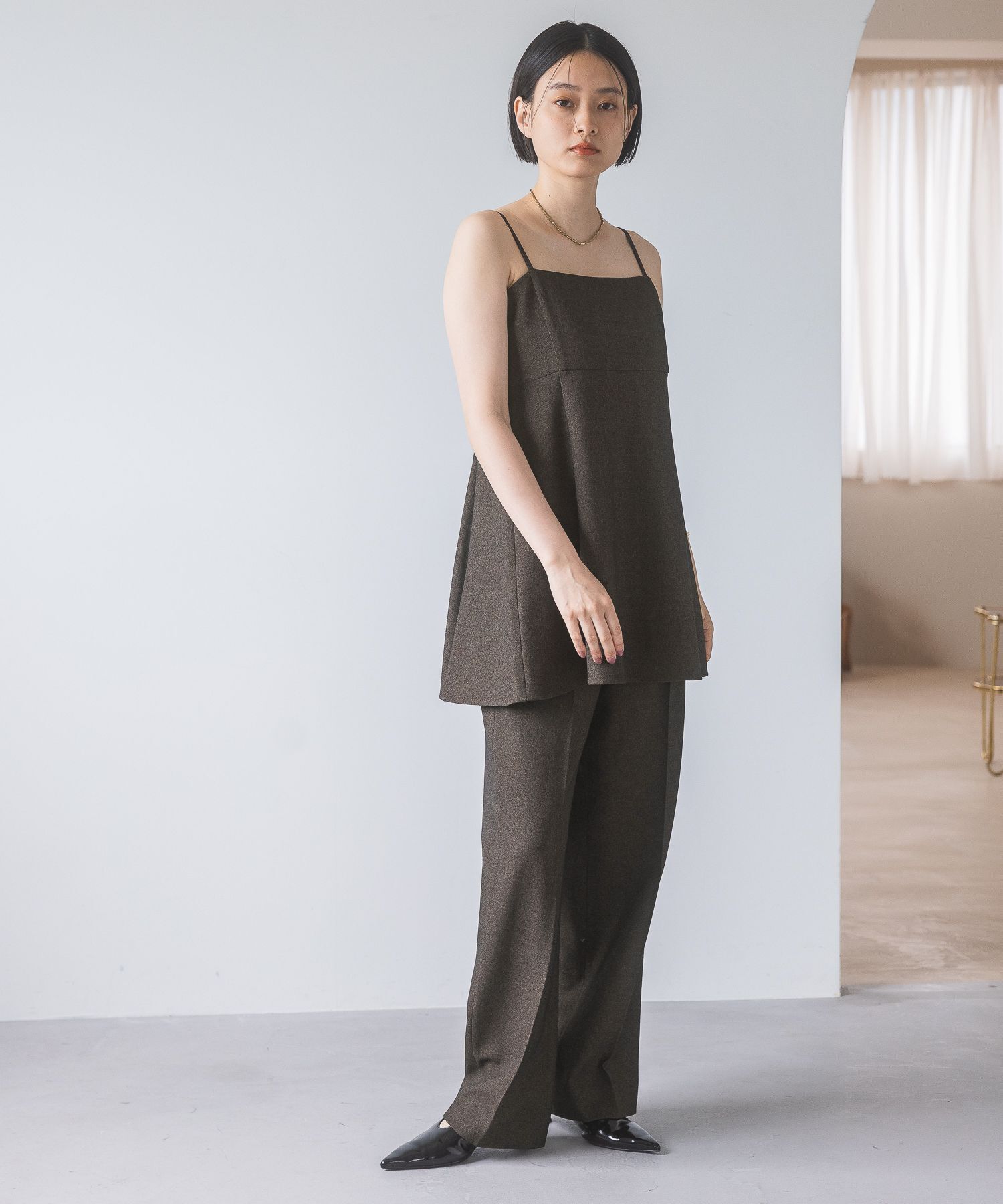 A part by 「【セットアップ対応】Wライクストレートパンツ」|スラックス|