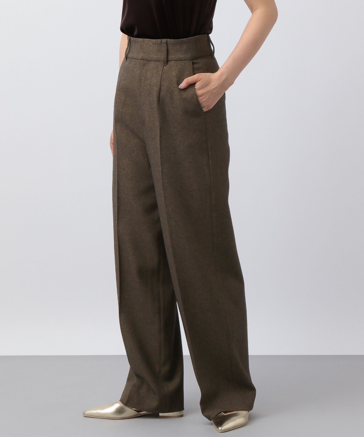 A part by 「【セットアップ対応】Wライクストレートパンツ」|スラックス|