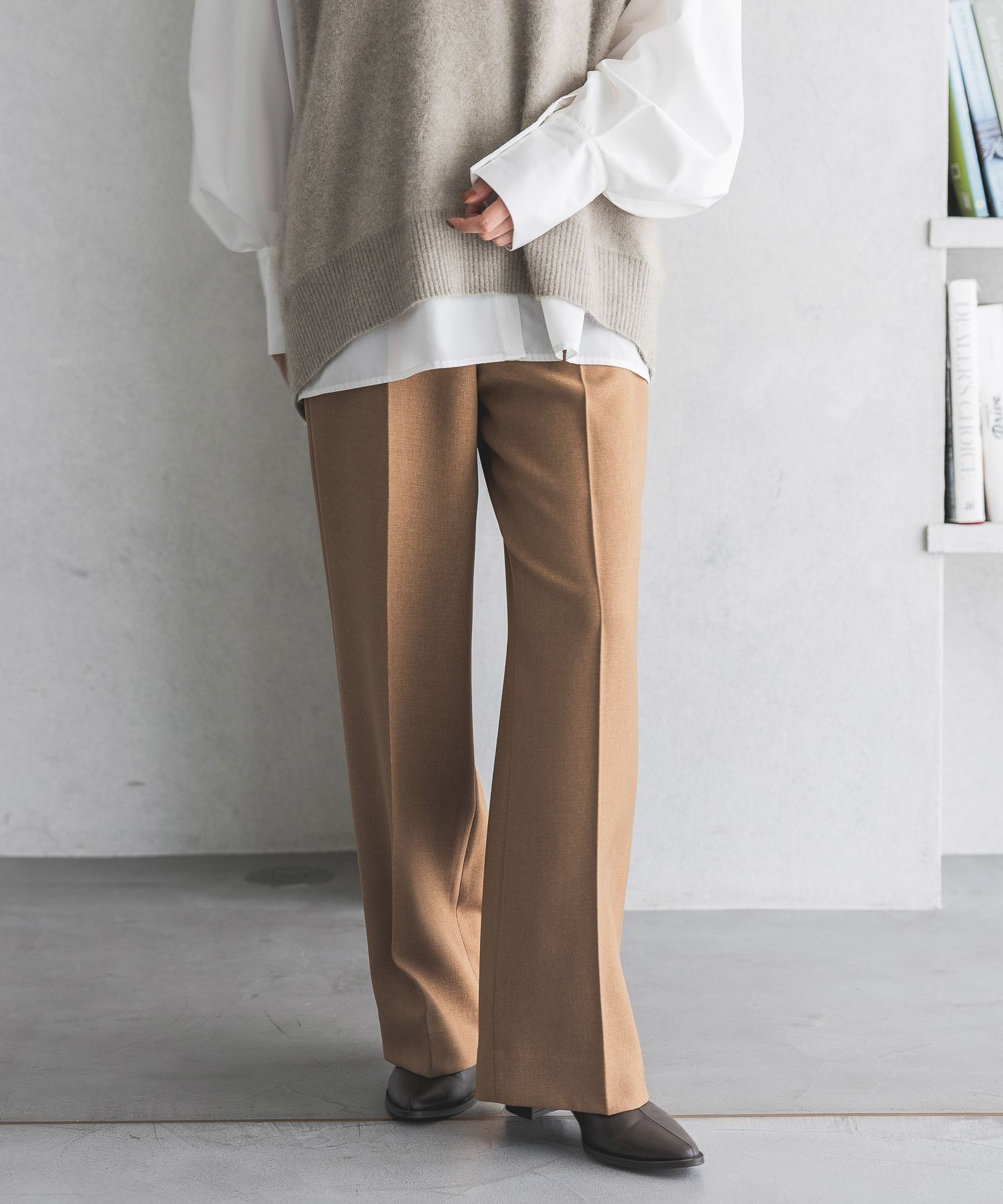 A part by 「【セットアップ対応】Wライクストレートパンツ」|スラックス|