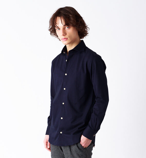 ABAHOUSE「ALBINI 交織サーフニット シャツ」|シャツ・ブラウス|