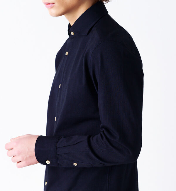 ABAHOUSE「ALBINI 交織サーフニット シャツ」|シャツ・ブラウス|