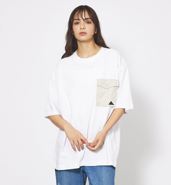 ABAHOUSE「【KELTY/ケルティー】Urban Pocket T-shirt/USAコット」|Tシャツ・カットソー|ホワイト