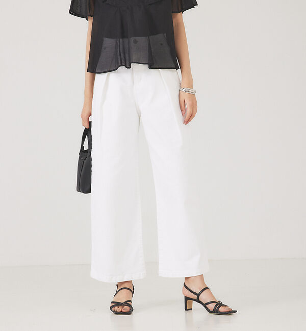 abahouse mavie「タックワイドデニム」|デニム|