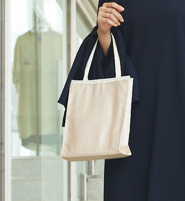 abahouse mavie「プリーツパーティーサブバッグ」|トートバッグ|ベージュ