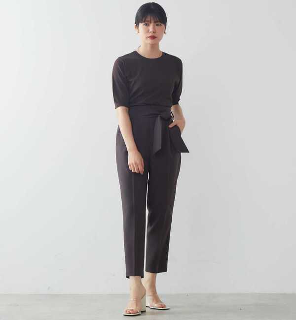 TIARA「麻調ハイウエストテーパードパンツ」|その他|