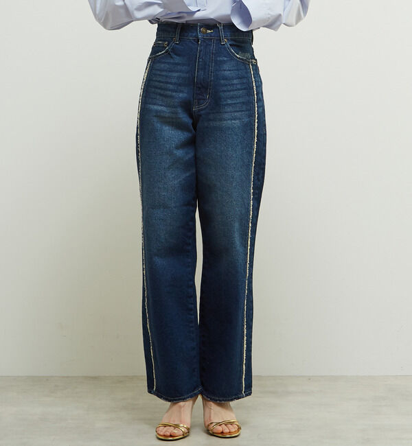 Soffitto「サイド切り替えデニムパンツ」|デニム|インディゴブルー