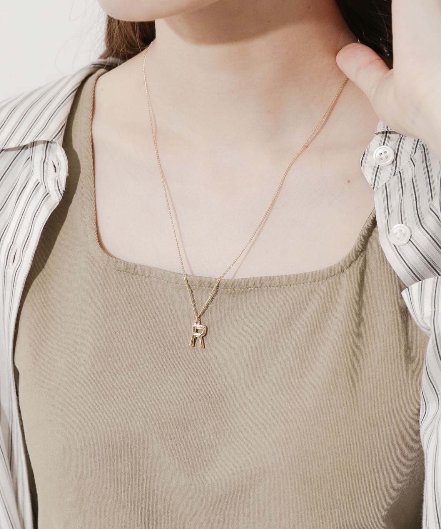 SMELLY「イニシャルワントップネックレス」|ネックレス|