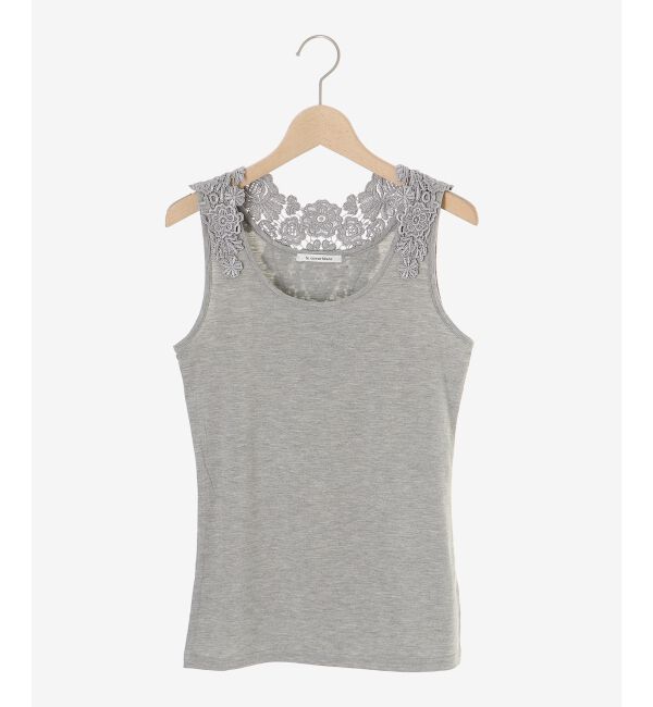le.coeur blanc「バックモチーフレースタンク」|タンクトップ|