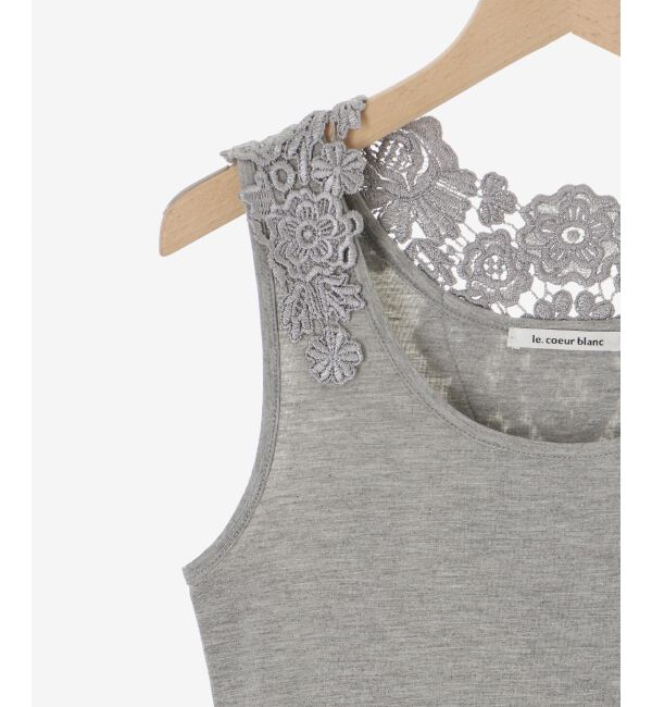 le.coeur blanc「バックモチーフレースタンク」|タンクトップ|
