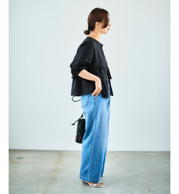  「《着映え◎》コットン麻フリルティアードジャケット」|その他|