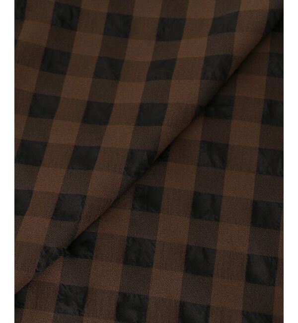  「《手洗い可能》ギンガムギャザーフレアスリーブブラウス」|シャツ・ブラウス|