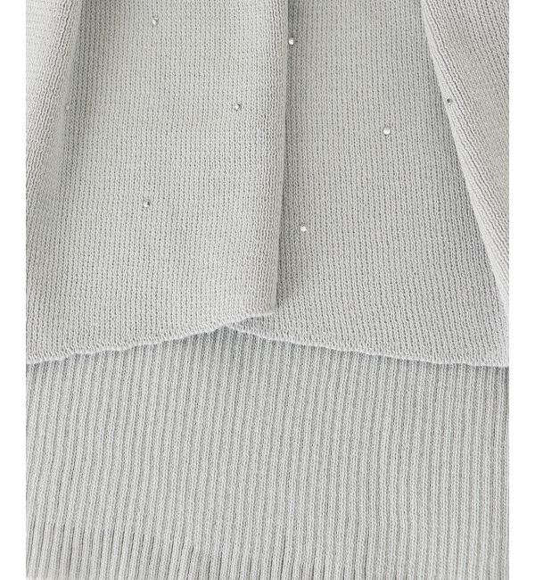  「パールチェーンビジューリボンニット」|ニット・セーター|