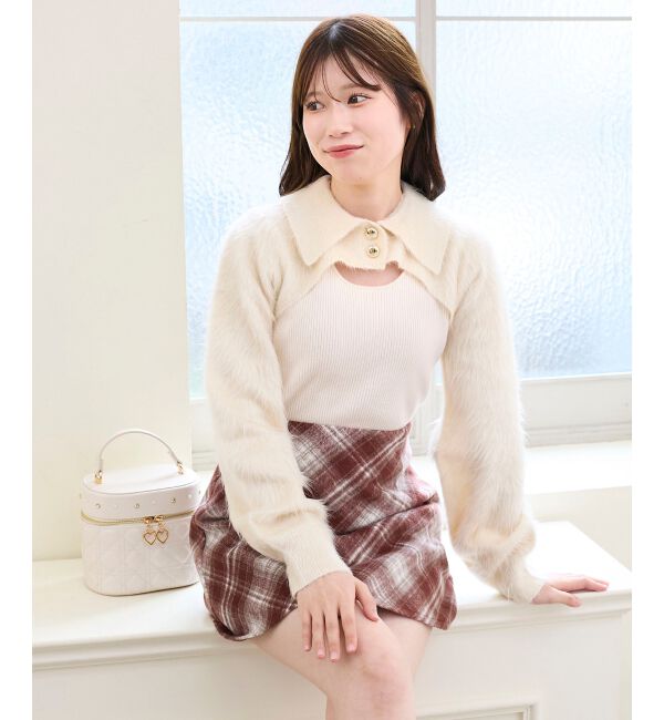  「襟付きデコルテオープンニット」|ニット・セーター|