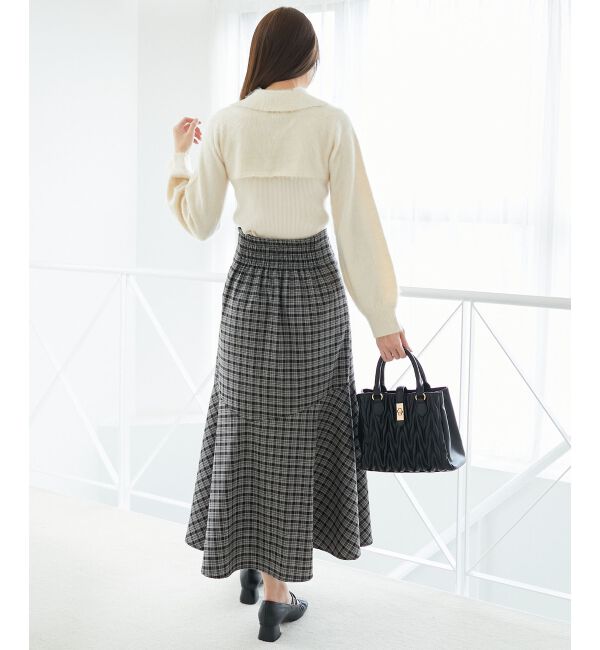  「襟付きデコルテオープンニット」|ニット・セーター|