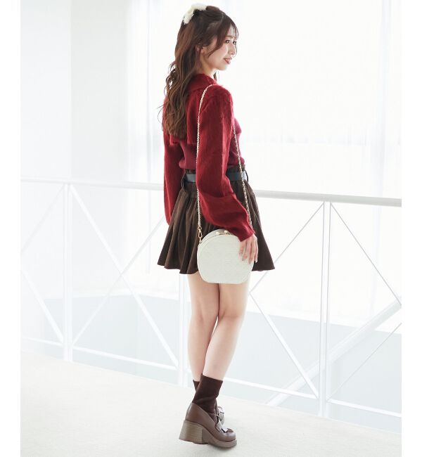  「襟付きデコルテオープンニット」|ニット・セーター|