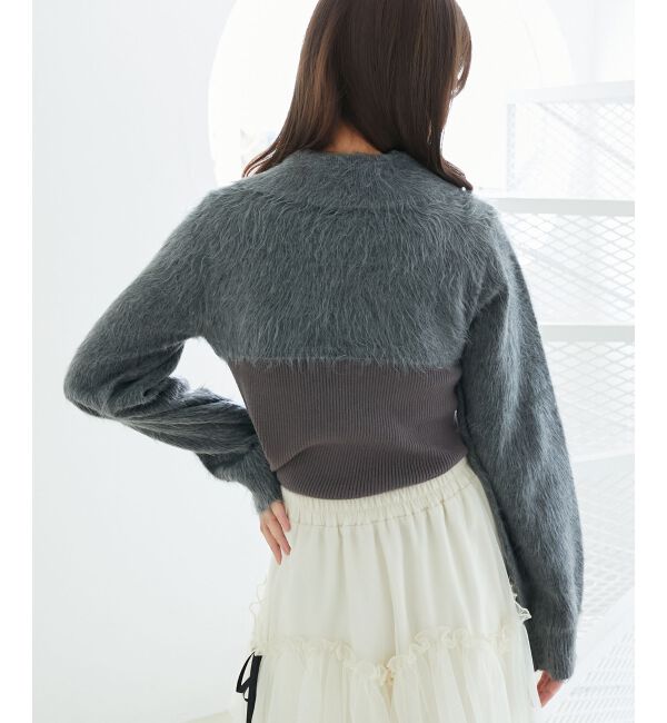  「襟付きデコルテオープンニット」|ニット・セーター|