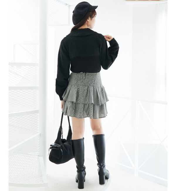  「襟付きデコルテオープンニット」|ニット・セーター|