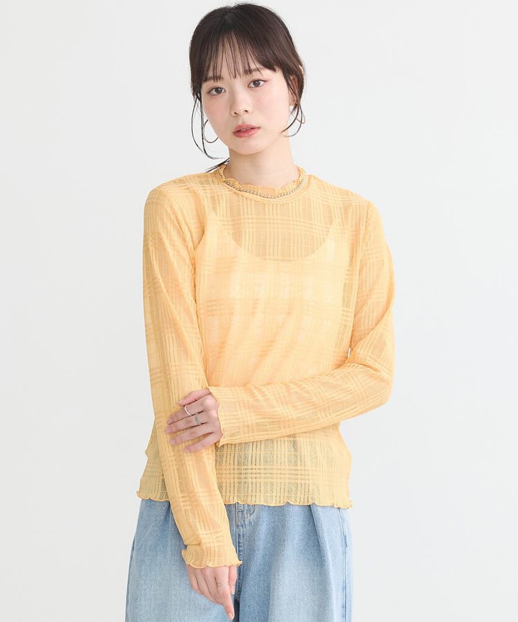 earth music&ecology「シアーチェックプルオーバー」|Tシャツ・カットソー|