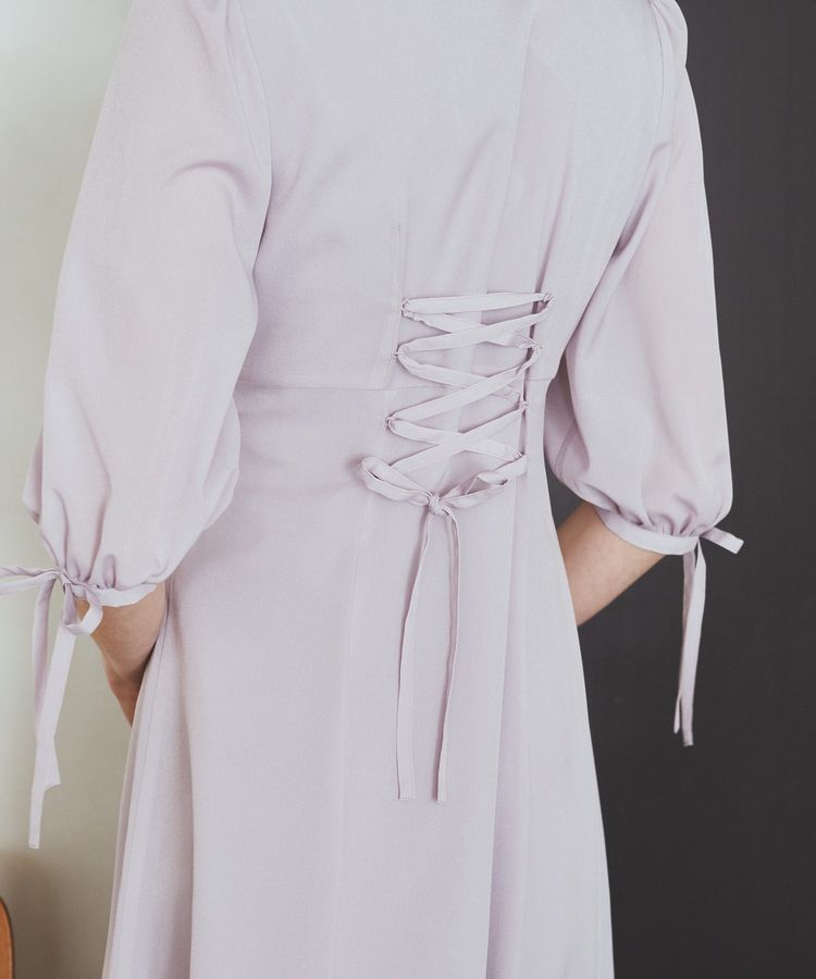 Maison de FLEUR Petite Robe「はしごレースシャツワンピース」|ワンピース|