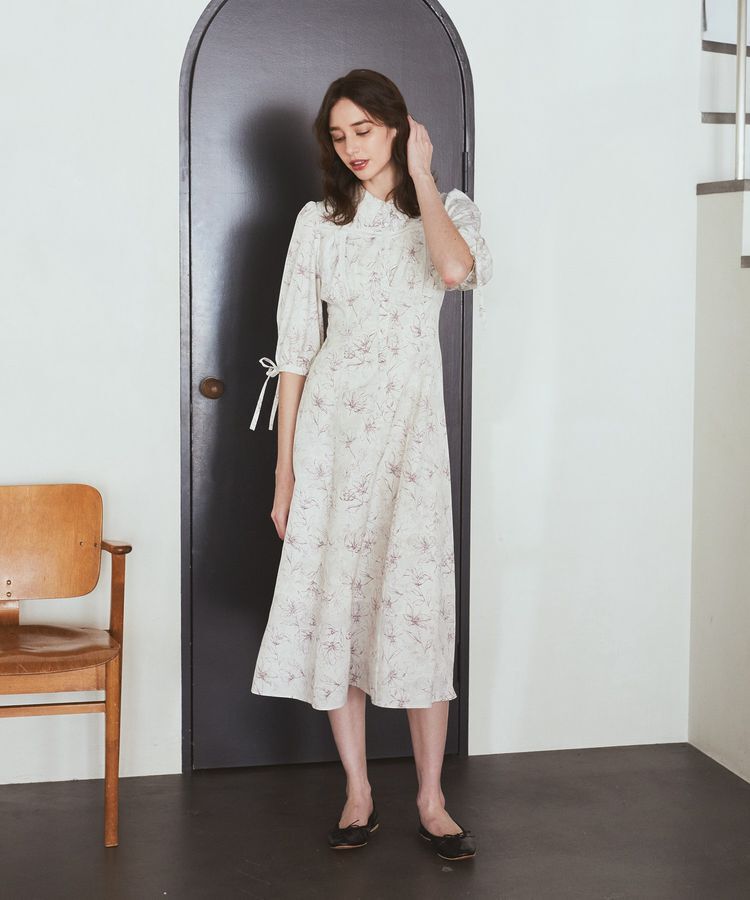 Maison de FLEUR Petite Robe「はしごレースシャツワンピース」|ワンピース|