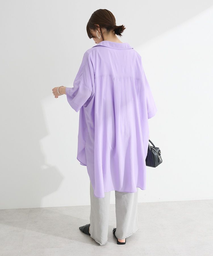 Green Parks「7分袖ミディ丈シャツワンピース」|ワンピース|