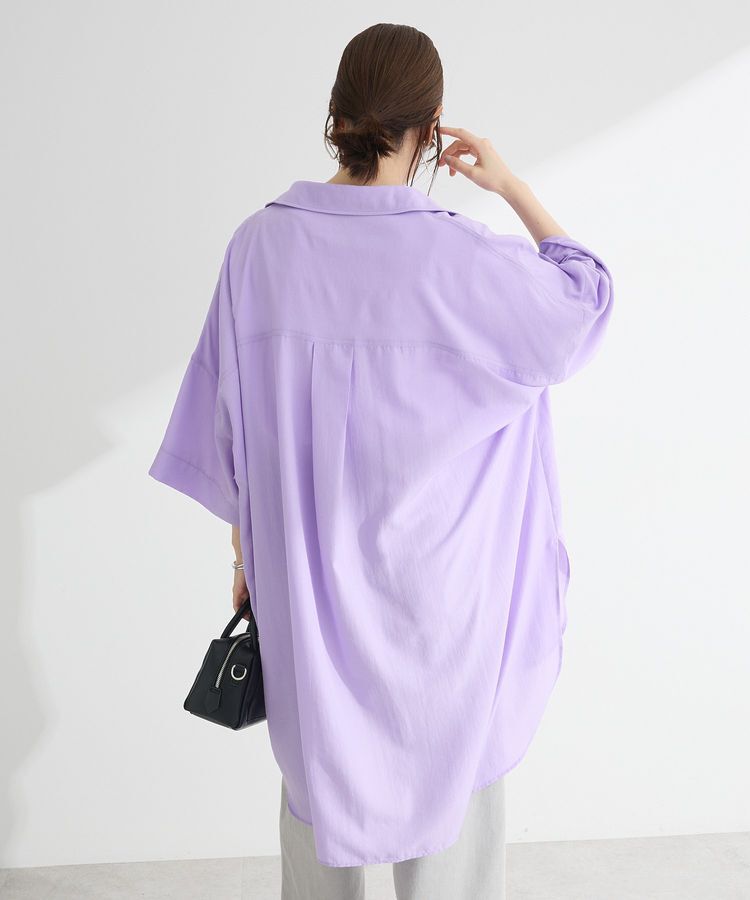 Green Parks「7分袖ミディ丈シャツワンピース」|ワンピース|