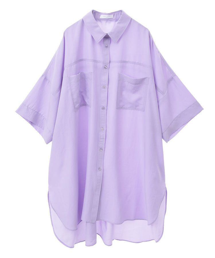 Green Parks「7分袖ミディ丈シャツワンピース」|ワンピース|