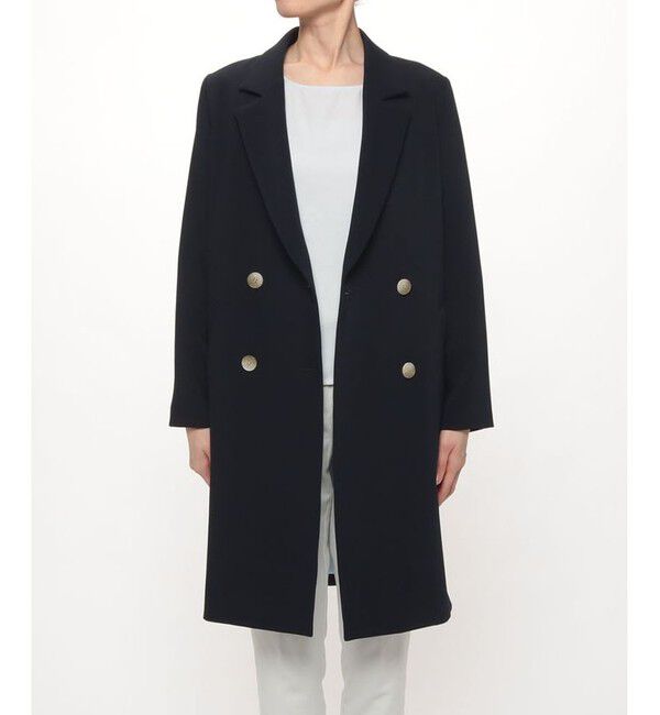 allureville「ダブルクロスチェスターコート」|ダッフルコート|