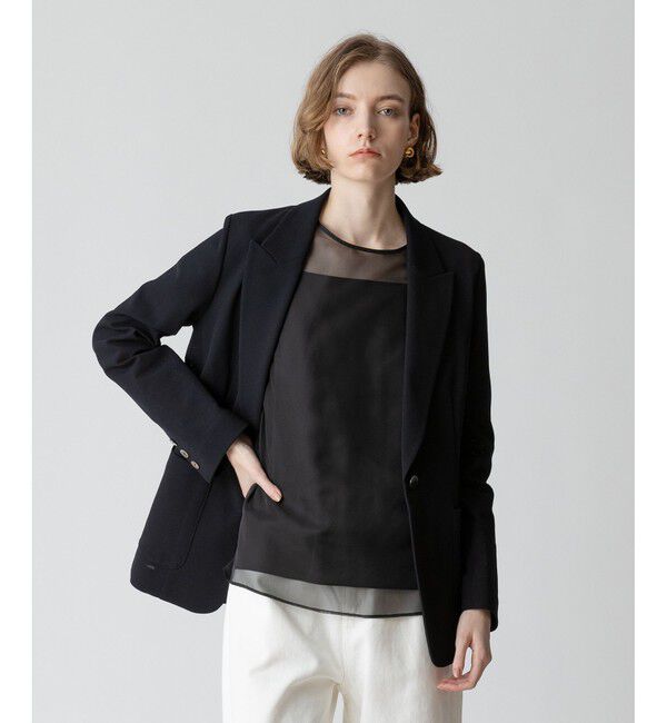 allureville「レノクロス1Bタイトジャケット」|テーラードジャケット|