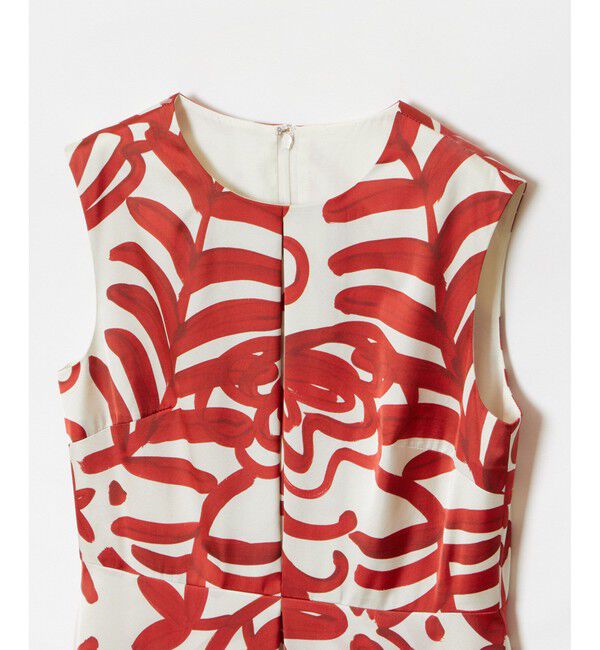 allureville「ペインティングフラワープリントタックワンピース」|ワンピース|