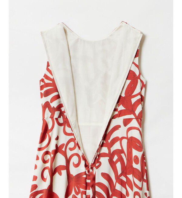 allureville「ペインティングフラワープリントタックワンピース」|ワンピース|