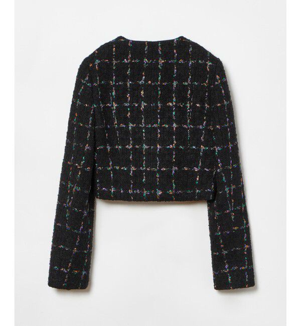 LOULOU WILLOUGHBY「【LOULOU WILLOUGHBY】CAMPOREラメツイードジャケット」|ノーカラージャケット|