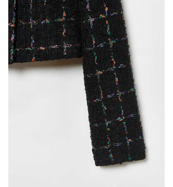 LOULOU WILLOUGHBY「【LOULOU WILLOUGHBY】CAMPOREラメツイードジャケット」|ノーカラージャケット|