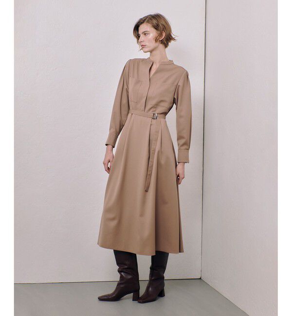 allureville「スタンドカラータックワンピース」|ワンピース|