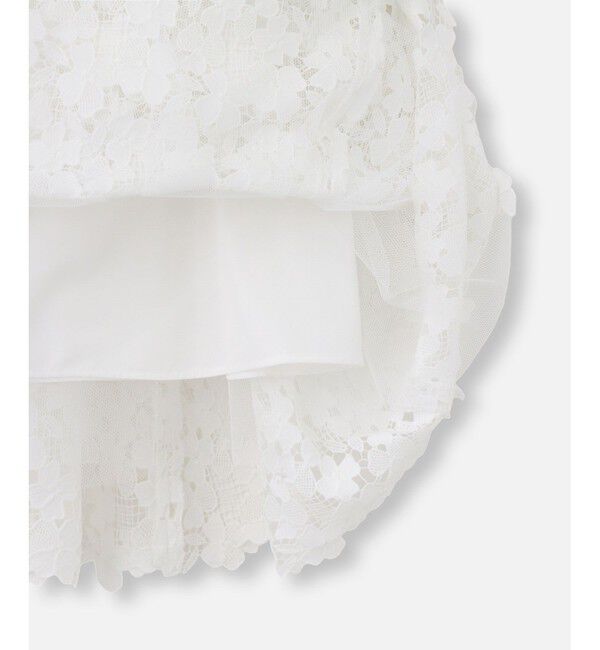 LOULOU WILLOUGHBY「【LOULOU WILLOUGHBY】ケミカルフラワーレーススカート」|フレア|