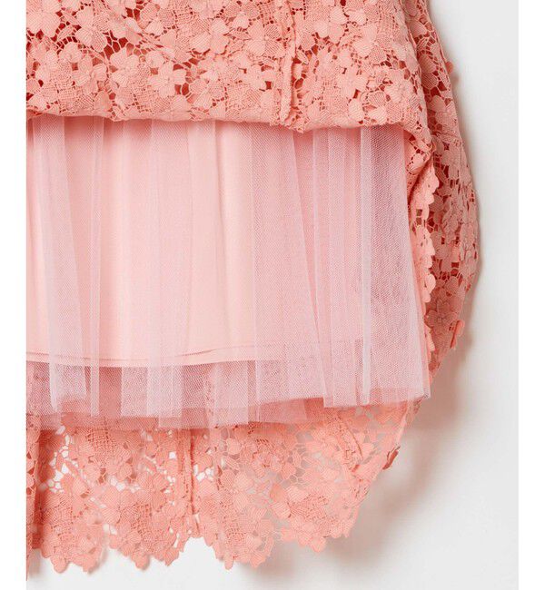 LOULOU WILLOUGHBY「【LOULOU WILLOUGHBY】ケミカルフラワーレーススカート」|フレア|