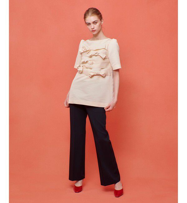 LOULOU WILLOUGHBY「【LOULOU WILLOUGHBY】ランダムリボンタフタブラウス」|シャツ・ブラウス|