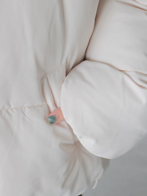 Samansa Mos2 blue「裾ラウンド中綿ブルゾン」|ブルゾン・スタジャン|